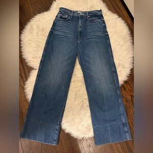 MOTHER Women’s Straight Ankle Blue Jeans